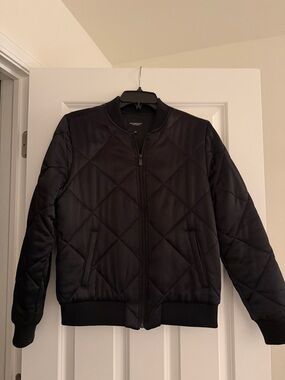 Liverpool Quilted Bomber Jacket - Black